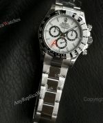VS Rolex Daytona White Face 40mm Cal.4131 Movement Black Ceramic Bezel Chromalight Watch